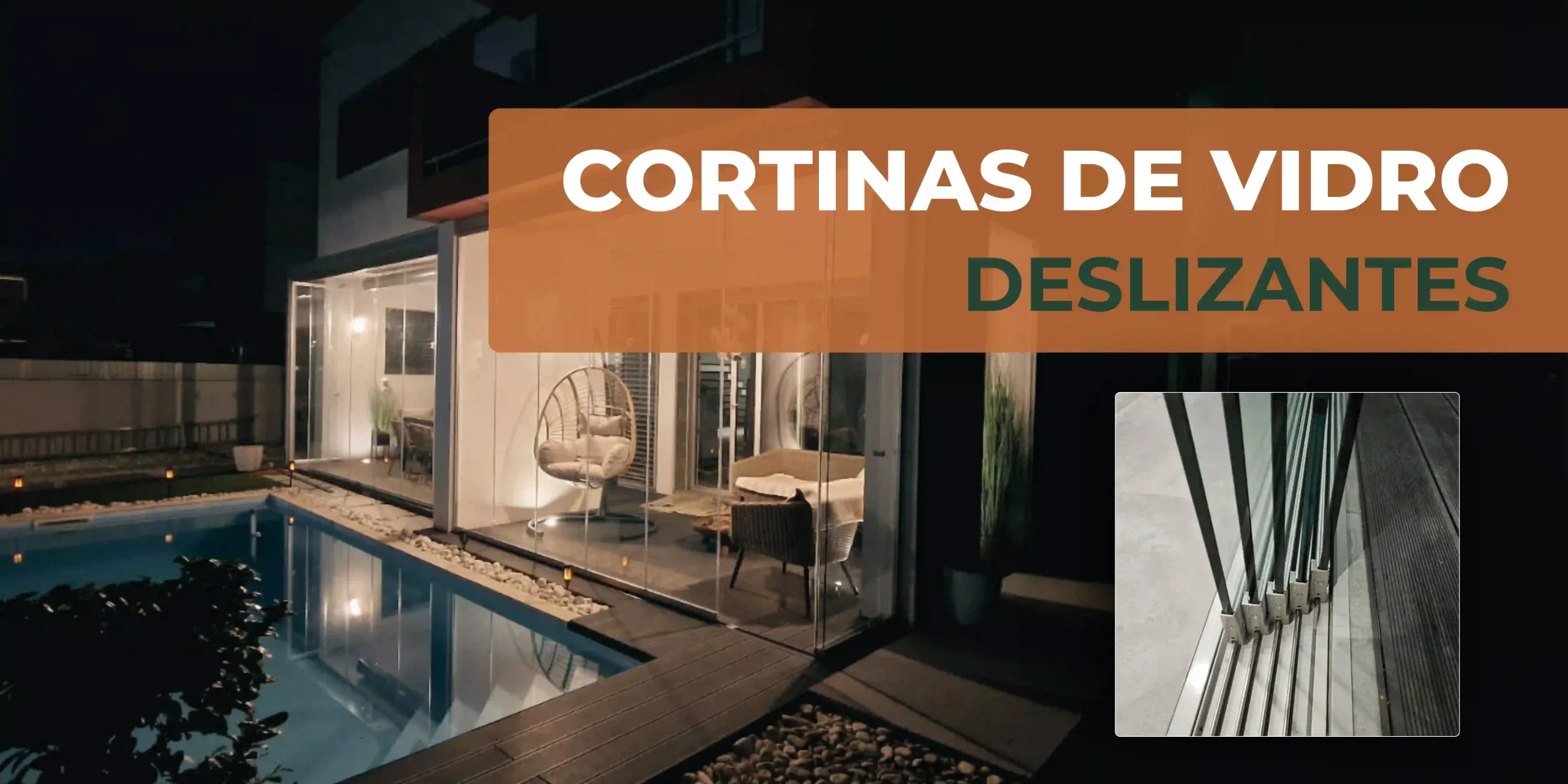 cortinas de vidro deslizantes